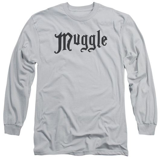 Harry Potter - Muggle - Long Sleeve Adult 18/1 - Silver T-shirt