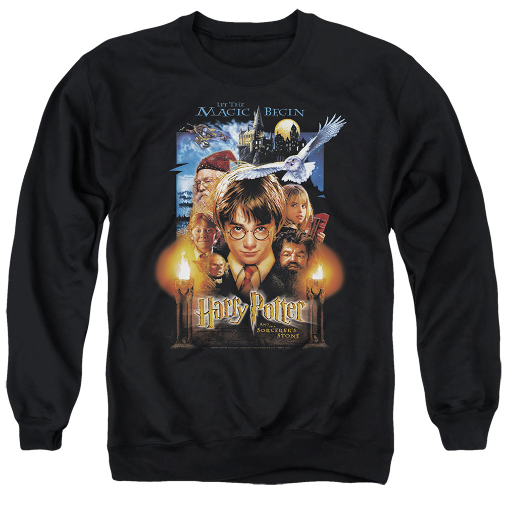 Harry Potter - Movie Poster - Adult Crewneck Sweatshirt - Black