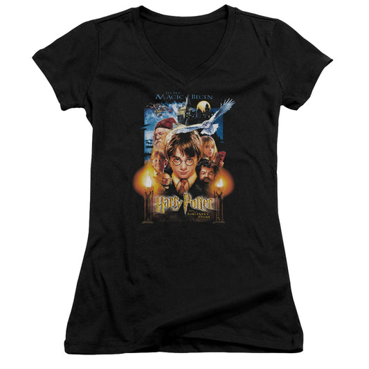 Harry Potter - Movie Poster-junior V-neck - Black