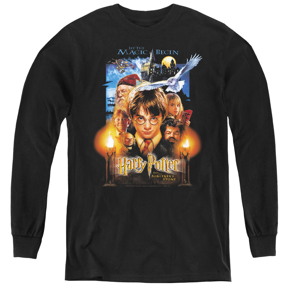 Harry Potter - Movie Poster - Youth Long Sleeve Tee - Black