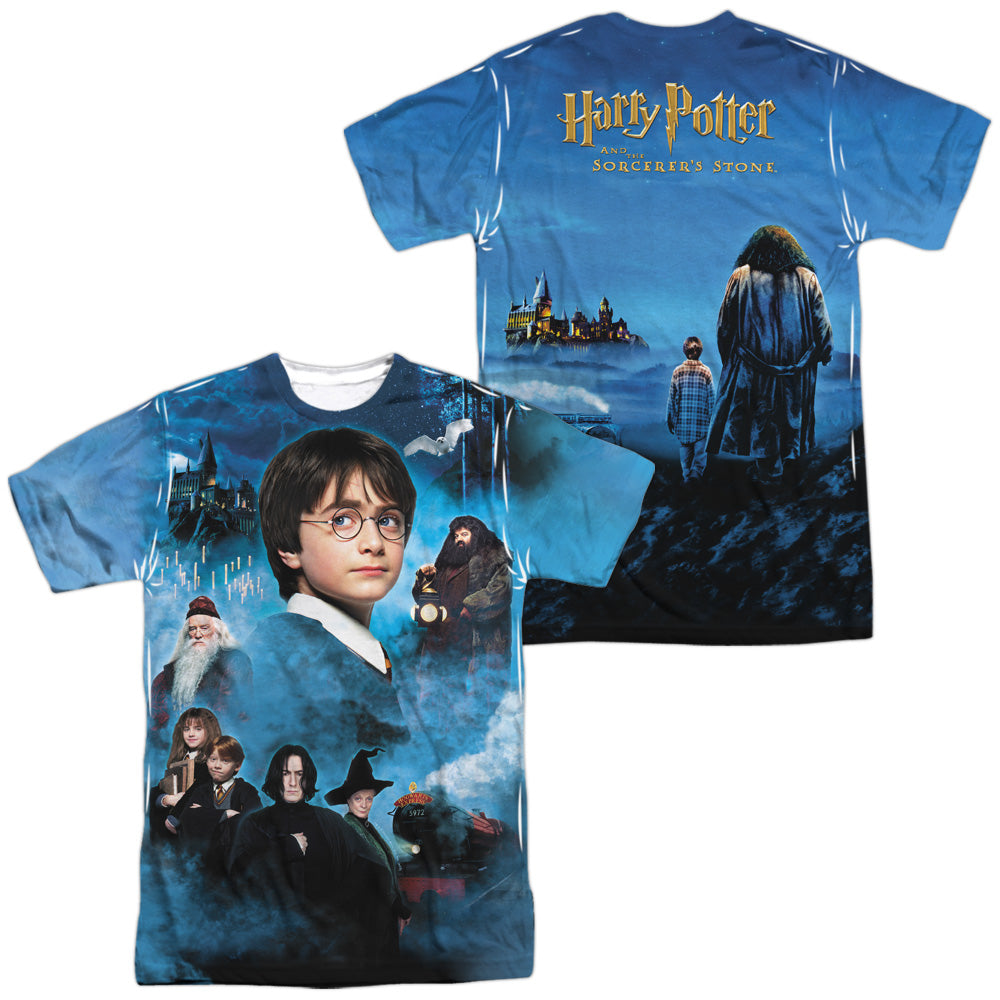 Harry Potter - First Year (Front/back Print) - Short Sleeve Adult Poly Crew - White T-shirt