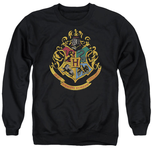 Harry Potter - Hogwarts Crest - Adult Crewneck Sweatshirt - Black