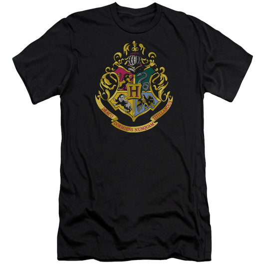 Harry Potter - Hogwarts Crest-hbo Short Sleeve Adult 30/1 - Black T-shirt