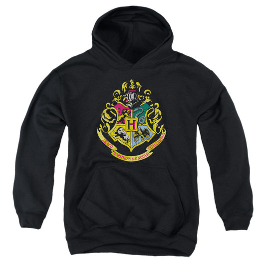 Harry Potter - Hogwarts Crest - Youth Pull-over Hoodie - Black
