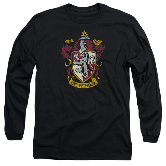 Harry Potter - Gryffindor Crest - Long Sleeve Adult 18/1 - Black T-shirt
