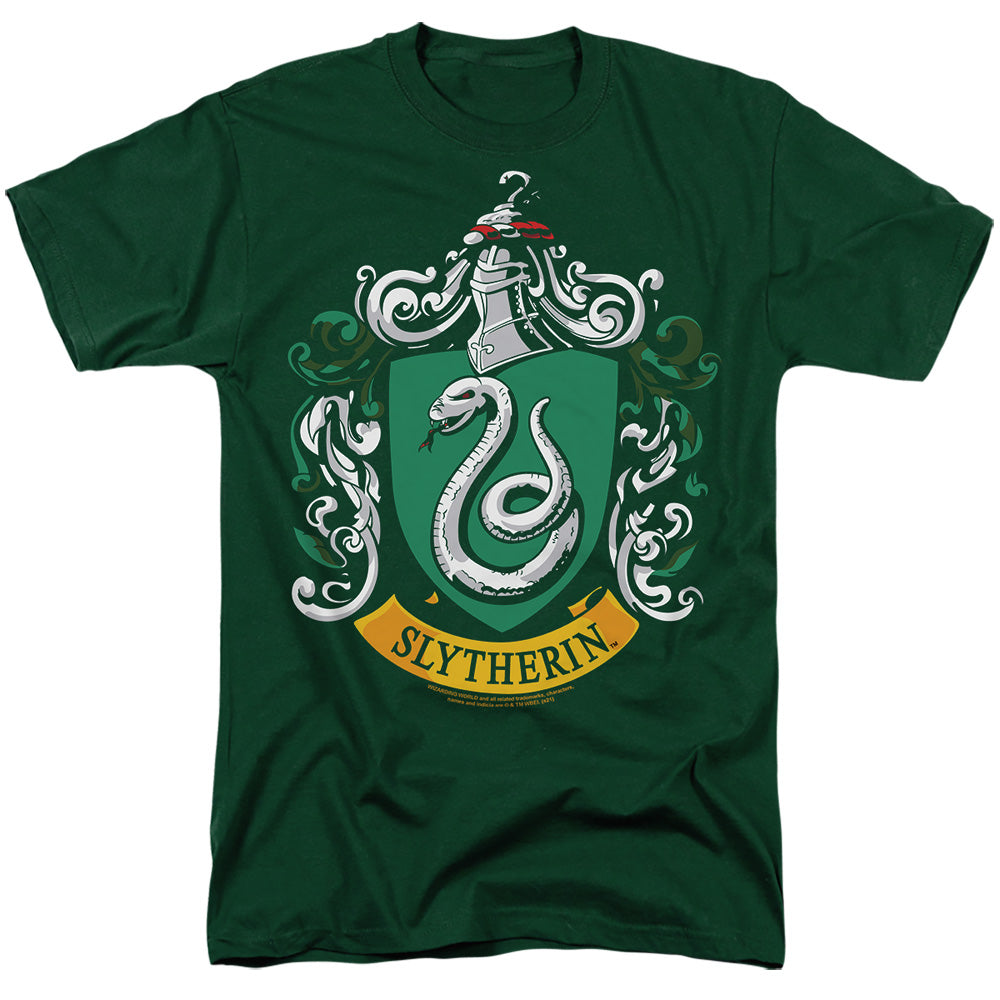Harry Potter - Slytherin Crest - Short Sleeve Adult 18/1 - Black T-shirt
