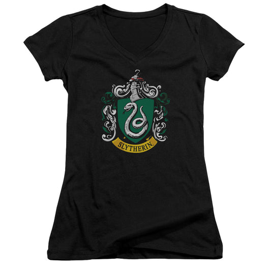 Harry Potter - Slytherin Crest-junior V-neck - Black