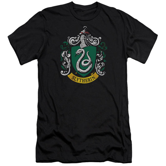 Harry Potter - Slytherin Crest-hbo Short Sleeve Adult 30/1 - Black T-shirt