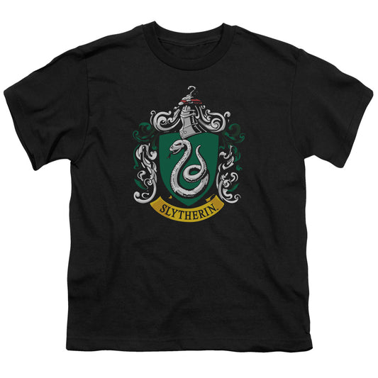 Harry Potter - Slytherin Crest - Short Sleeve Youth 18/1 - Black T-shirt