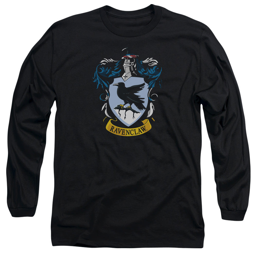 Harry Potter - Ravenclaw Crest - Long Sleeve Adult 18/1 - Black T-shirt