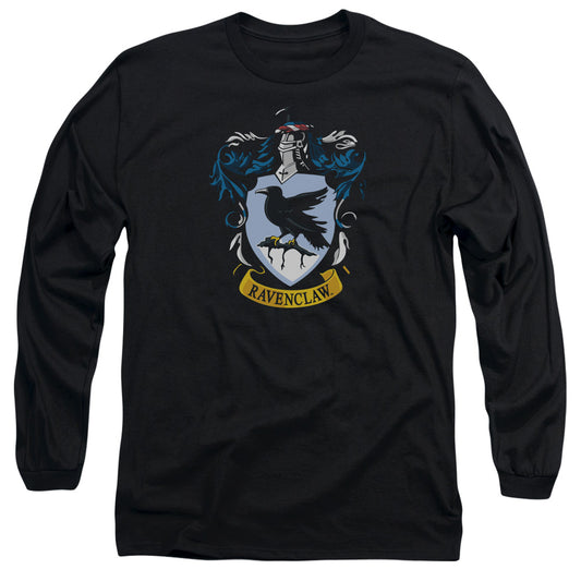 Harry Potter - Ravenclaw Crest - Long Sleeve Adult 18/1 - Black T-shirt