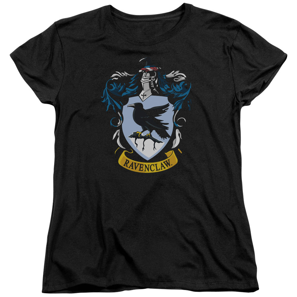 Harry Potter - Ravenclaw Crest - Short Sleeve Womens Tee - Black T-shirt