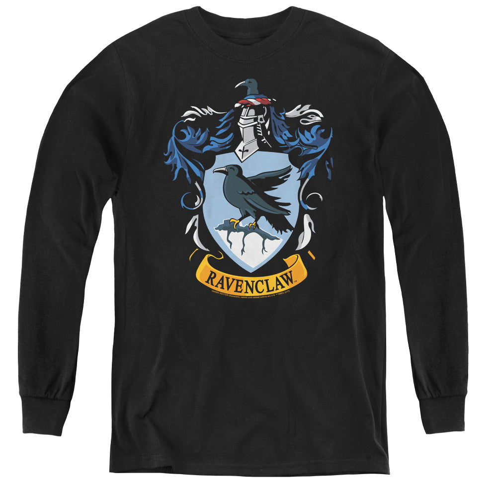 Harry Potter - Ravenclaw Crest - Youth Long Sleeve Tee - Black