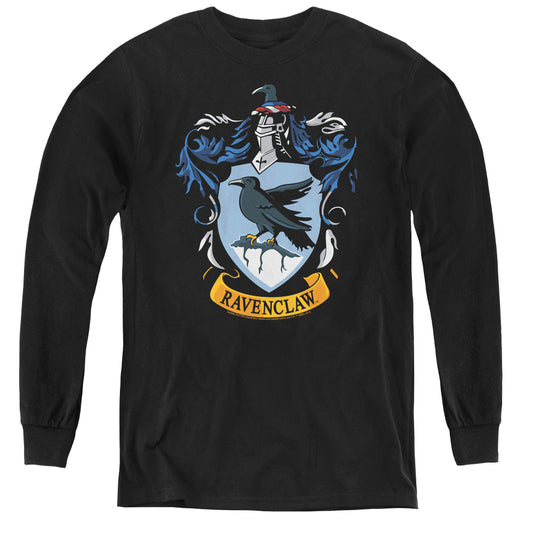 Harry Potter - Ravenclaw Crest - Youth Long Sleeve Tee - Black