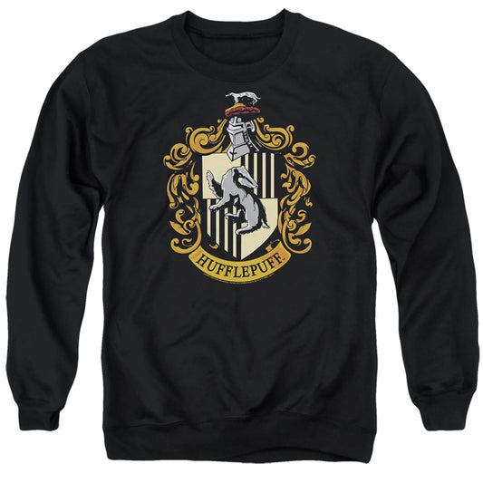 Harry Potter - Hufflepuff Crest - Adult Crewneck Sweatshirt - Black