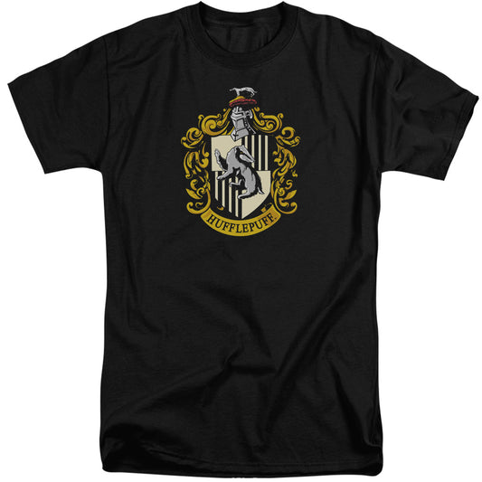 Harry Potter - Hufflepuff Crest - Short Sleeve Adult Tall 18/1 - Black T-shirt