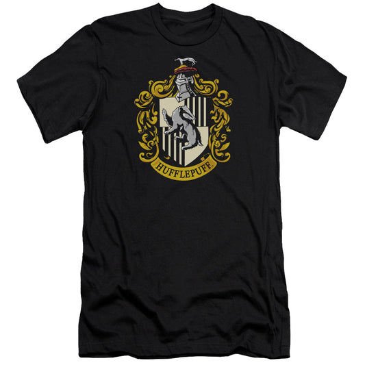 Harry Potter - Hufflepuff Crest-hbo Short Sleeve Adult 30/1 - Black T-shirt