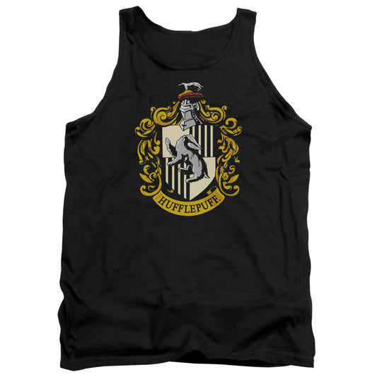 Harry Potter - Hufflepuff Crest - Adult Tank - Black