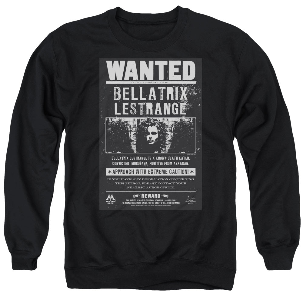 Harry Potter - Wanted Bellatrix - Adult Crewneck Sweatshirt - Black