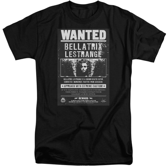 Harry Potter - Wanted Bellatrix - Short Sleeve Adult Tall 18/1 - Black T-shirt