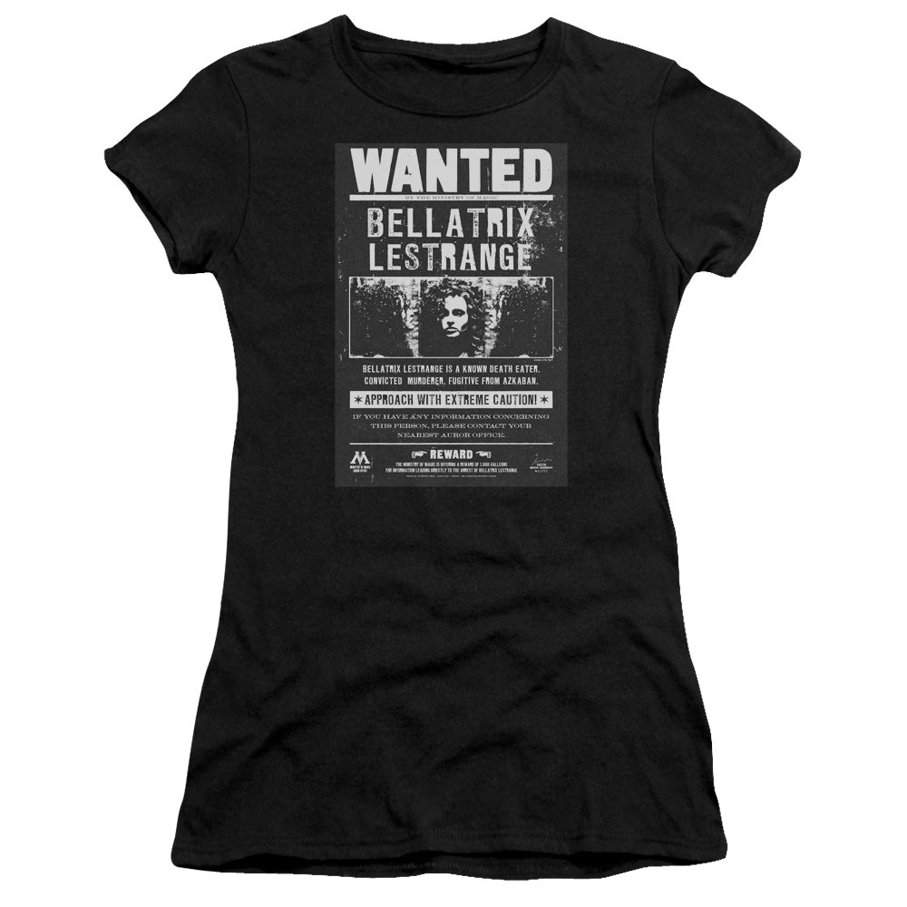 Harry Potter - Wanted Bellatrix - Short Sleeve Junior Sheer - Black T-shirt