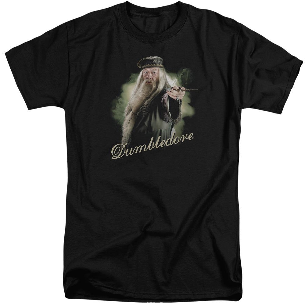 Harry Potter - Dumbledore Wand - Short Sleeve Adult Tall 18/1 - Black T-shirt