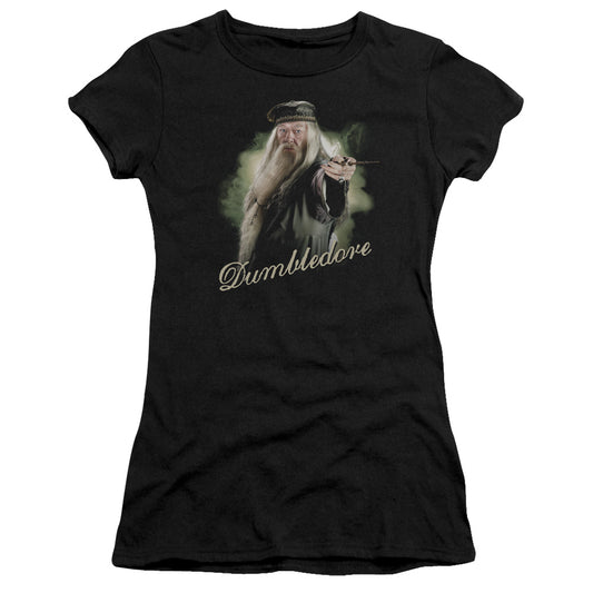 Harry Potter - Dumbledore Wand - Short Sleeve Junior Sheer - Black T-shirt