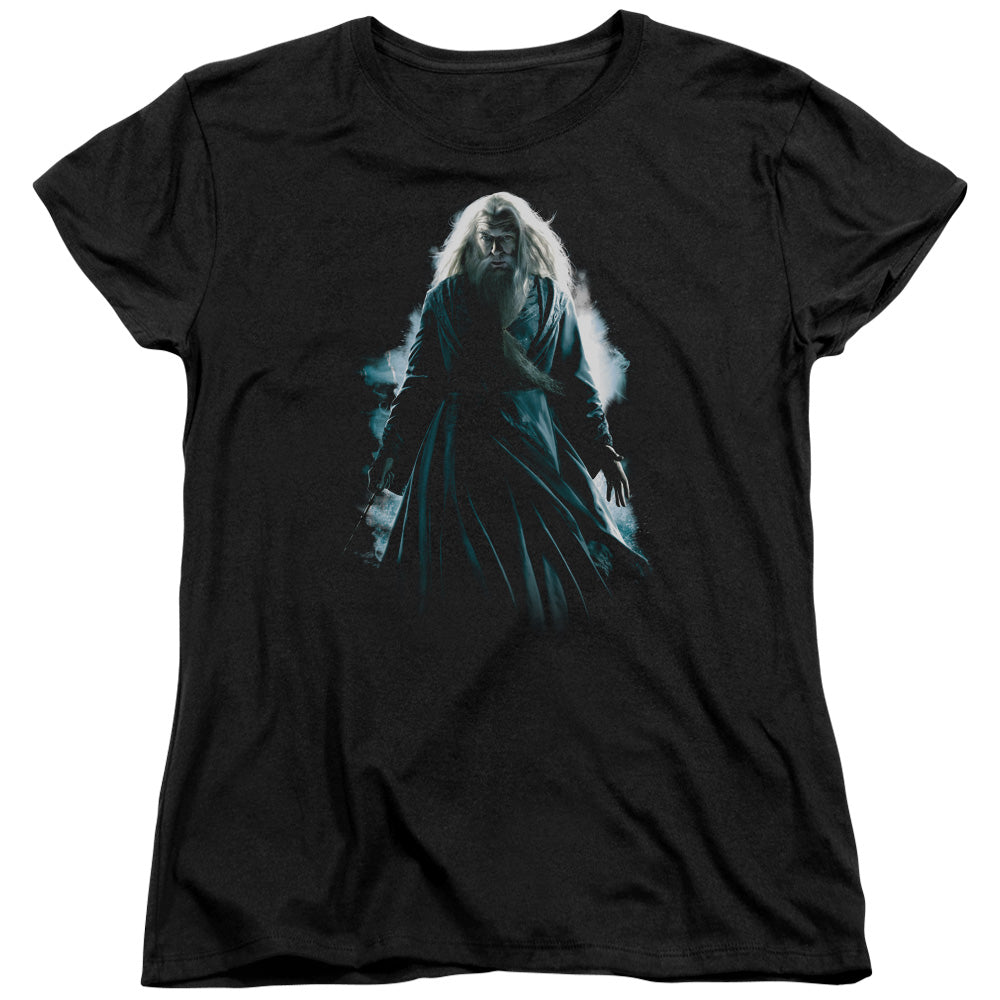 Harry Potter - Dumbledore Burst - Short Sleeve Womens Tee - Black T-shirt