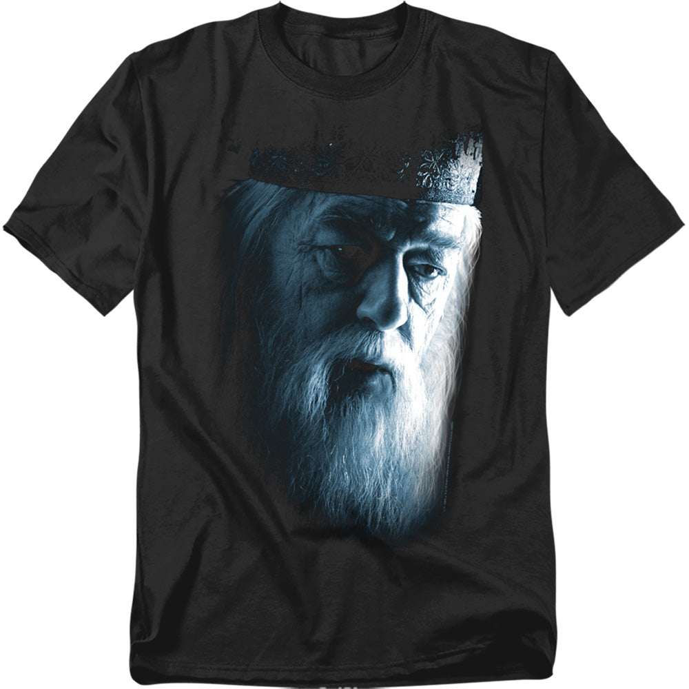 Harry Potter - Dumbledore Face - Short Sleeve Adult 18/1 - Black T-shirt