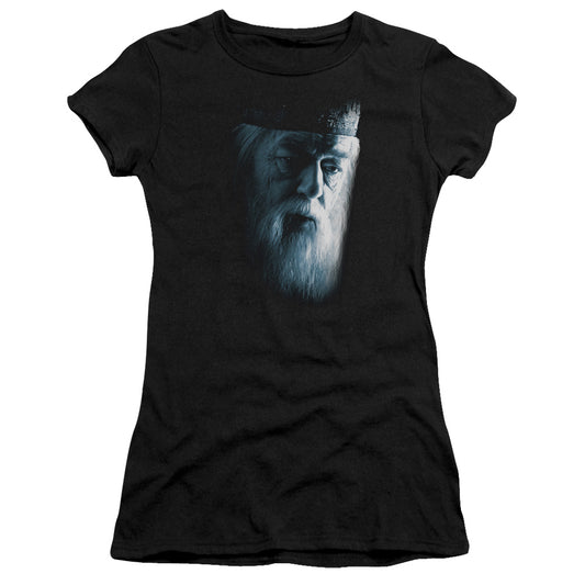 Harry Potter - Dumbledore Face - Short Sleeve Junior Sheer - Black T-shirt