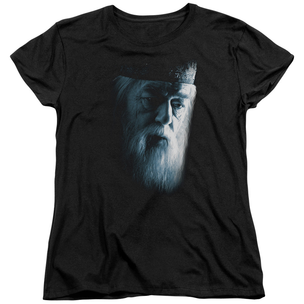Harry Potter - Dumbledore Face - Short Sleeve Womens Tee - Black T-shirt