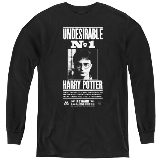 Harry Potter - Undesirable No 1 - Youth Long Sleeve Tee - Black