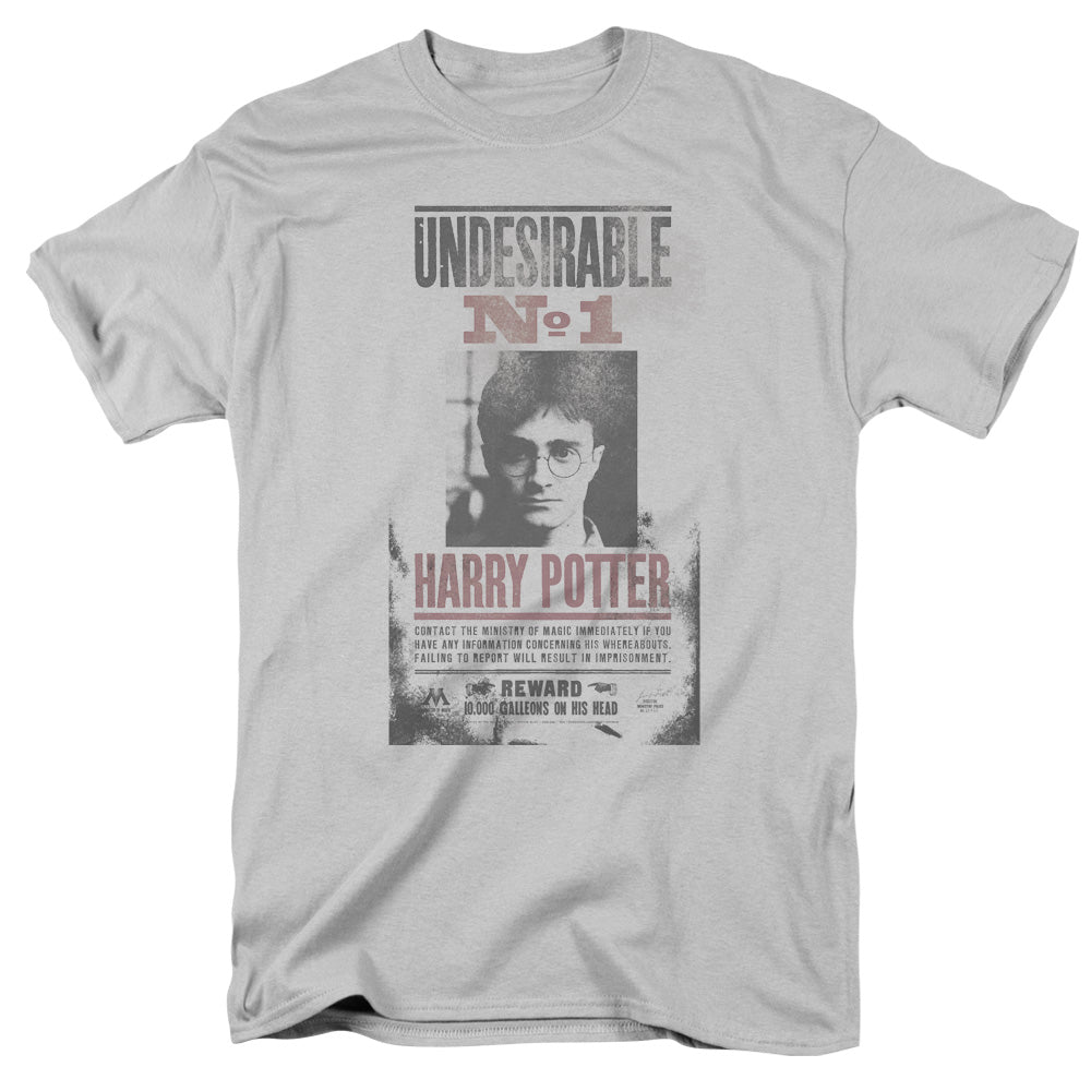 Harry Potter - Undesirable No1 Distressed - Short Sleeve Adult 18/1 - Silver T-shirt