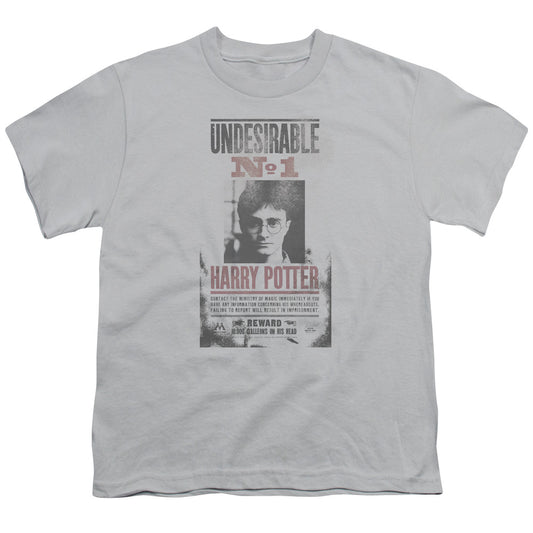 Harry Potter - Undesirable No1 Distressed - Short Sleeve Youth 18/1 - Silver T-shirt