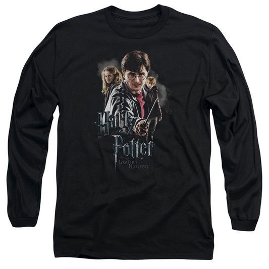 Harry Potter - Deathly Hollows Cast - Long Sleeve Adult 18/1 - Black T-shirt