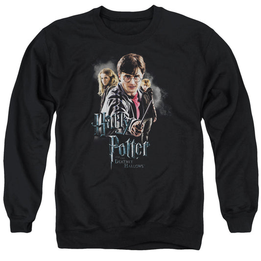 Harry Potter - Deathly Hollows Cast - Adult Crewneck Sweatshirt - Black