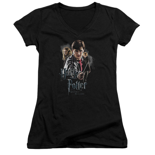 Harry Potter - Deathly Hollows Cast-junior V-neck - Black