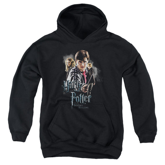 Harry Potter - Deathly Hollows Cast - Youth Pull-over Hoodie - Black