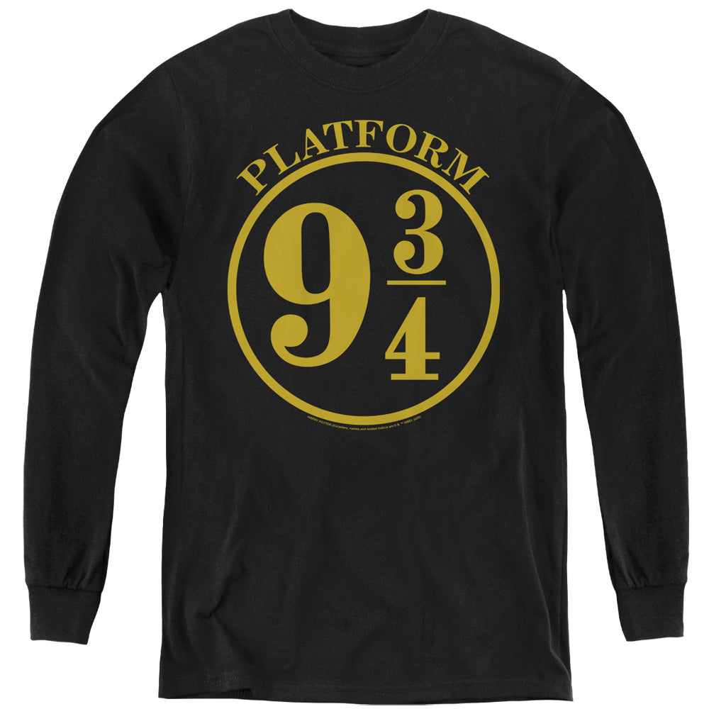 Harry Potter - 9 3/4 - Youth Long Sleeve Tee - Black