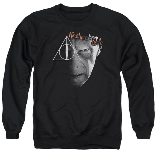Harry Potter - Nowhere Is Safe - Adult Crewneck Sweatshirt - Black
