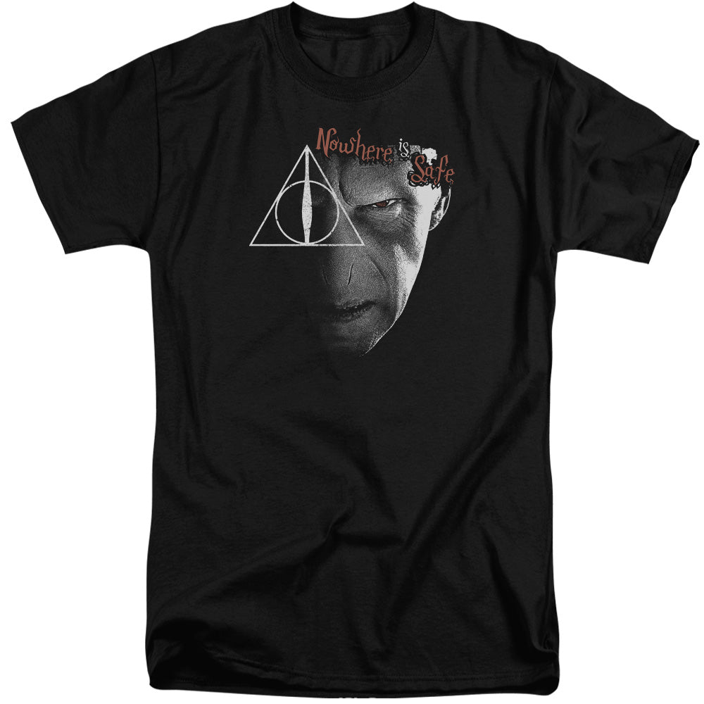Harry Potter - Nowhere Is Safe - Short Sleeve Adult Tall 18/1 - Black T-shirt