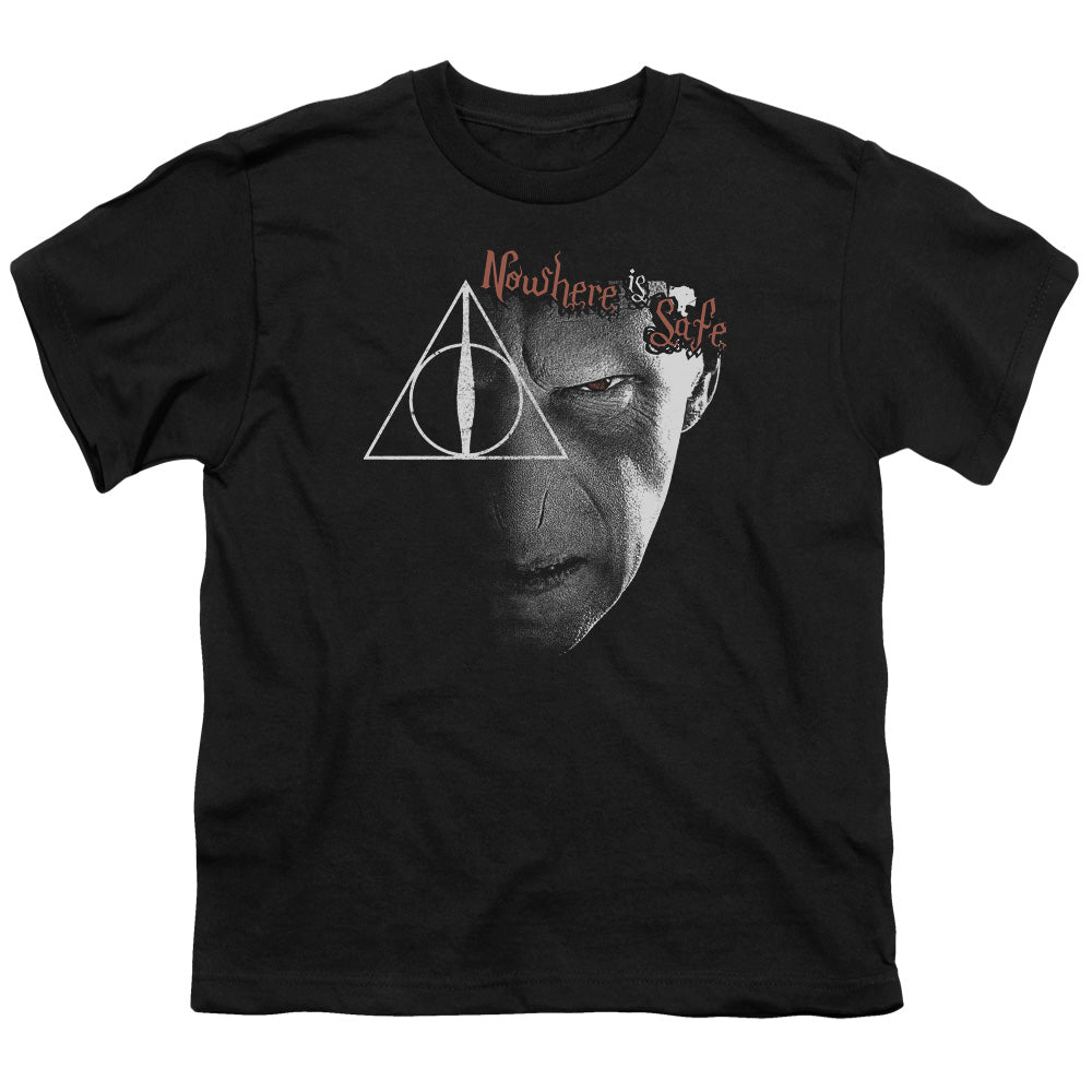 Harry Potter - Nowhere Is Safe - Short Sleeve Youth 18/1 - Black T-shirt