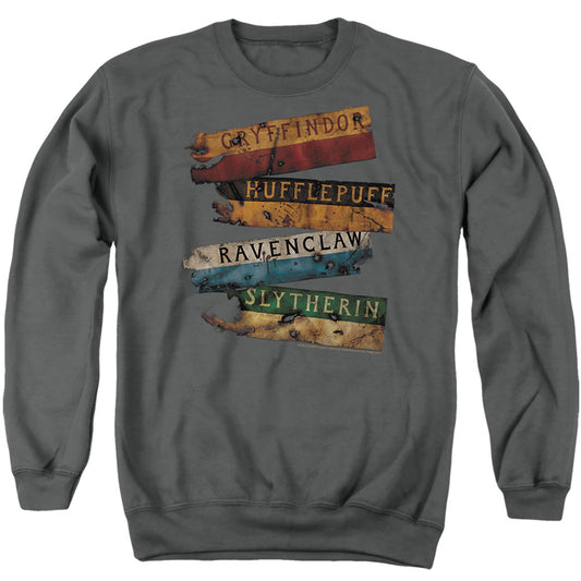Harry Potter - Burnt Banners - Adult Crewneck Sweatshirt - Charcoal
