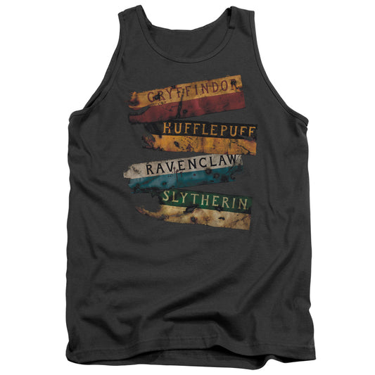Harry Potter - Burnt Banners - Adult Tank - Charcoal