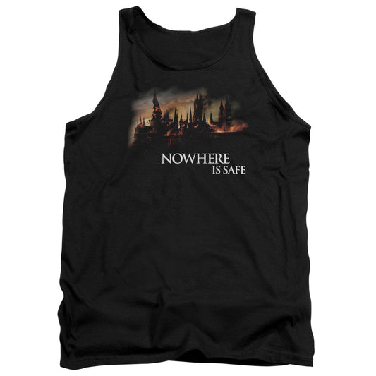Harry Potter - Burning Hogwarts - Adult Tank - Black
