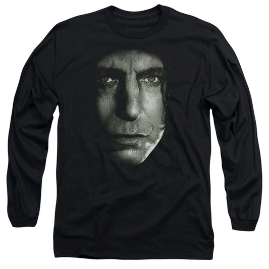 Harry Potter - Snape Head - Long Sleeve Adult 18/1 - Black T-shirt