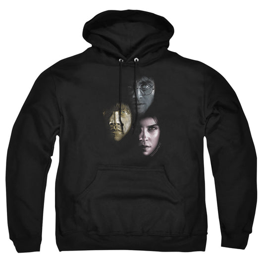Harry Potter - Hero Heads - Adult Pull-over Hoodie - Black