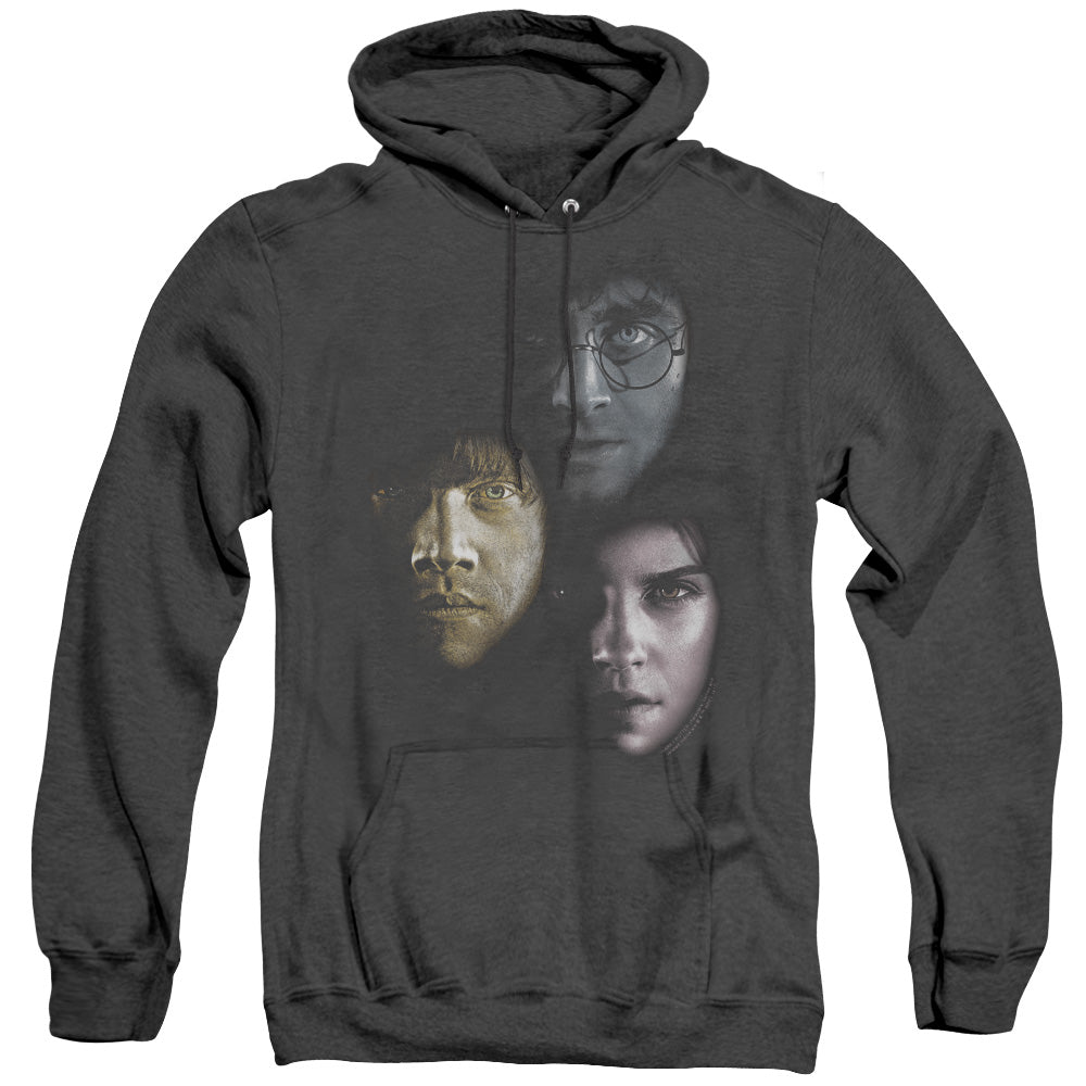 Harry Potter - Hero Heads - Adult Heather Hoodie - Black