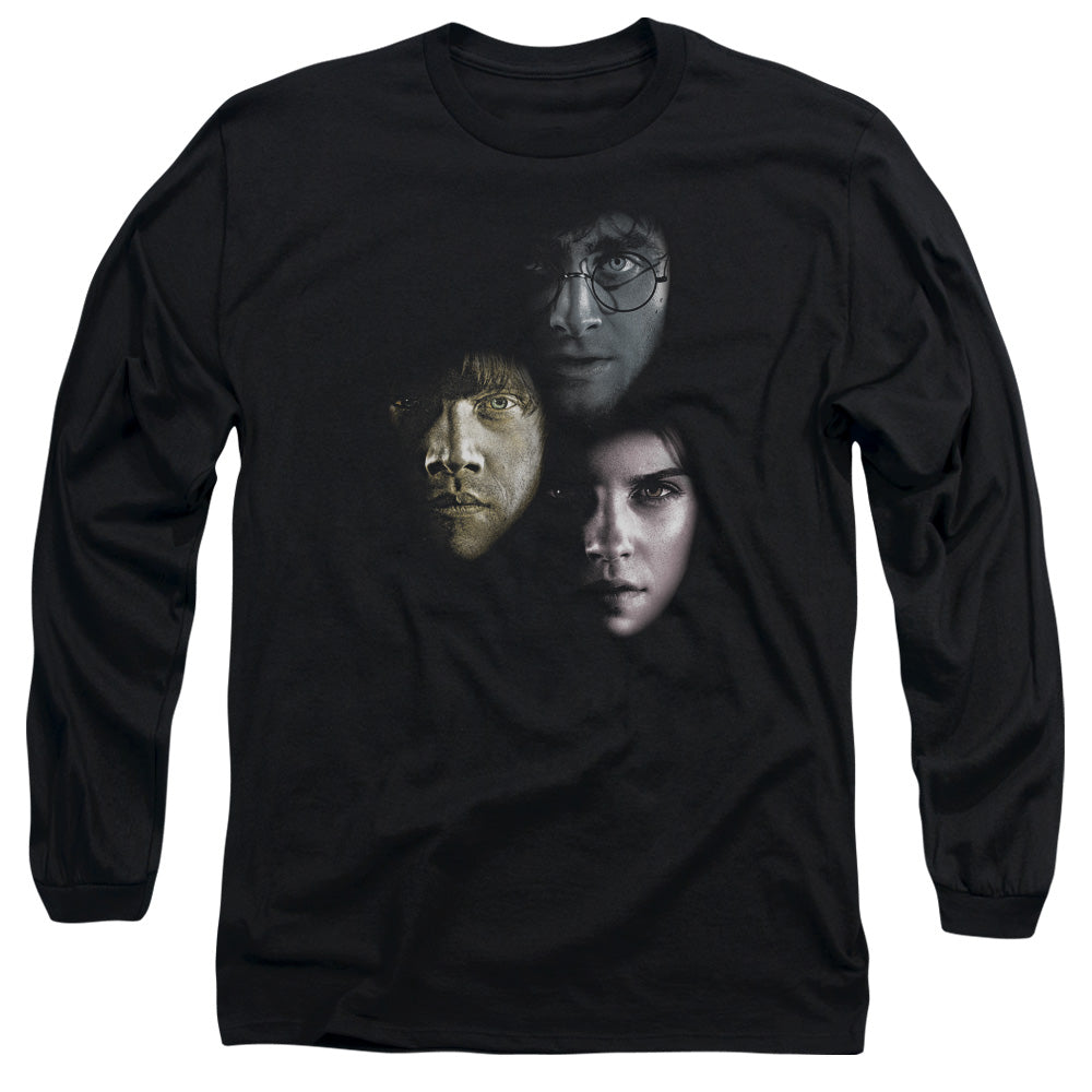 Harry Potter - Hero Heads - Long Sleeve Adult 18/1 - Black T-shirt
