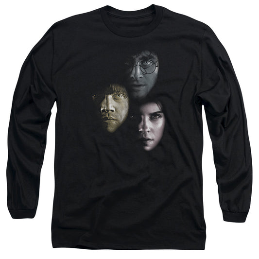 Harry Potter - Hero Heads - Long Sleeve Adult 18/1 - Black T-shirt